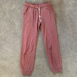 red fleece alternative joggers